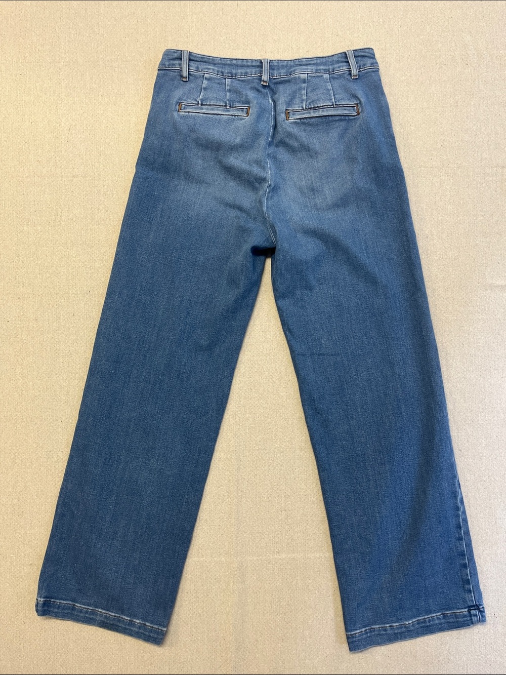J Jill Denim Trouser Jeans Women’s 10R Wide Leg Stretch Blue Wash - Picture 11 of 13